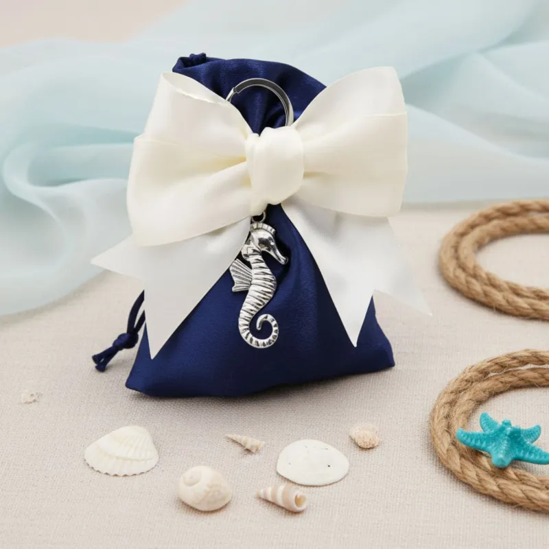 Portachiavi Cavalluccio Marino Bomboniera Confezionata