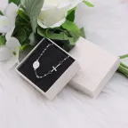 Bracciale rosario argento con croce – idea regalo religioso