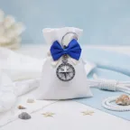 Sacchetto portaconfetti in raso con Rosa dei Venti