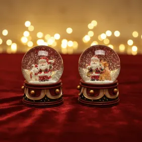 Bomboniera Natalizia Mini Sfera d’Acqua “Balze Festive” – confezionata in scatola da cerimonia