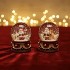 Bomboniera Natalizia Mini Sfera d’Acqua “Balze Festive” – confezionata in scatola da cerimonia