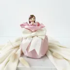 Bomboniera Bimba Cherubino Angioletto Rosa su sacchetto