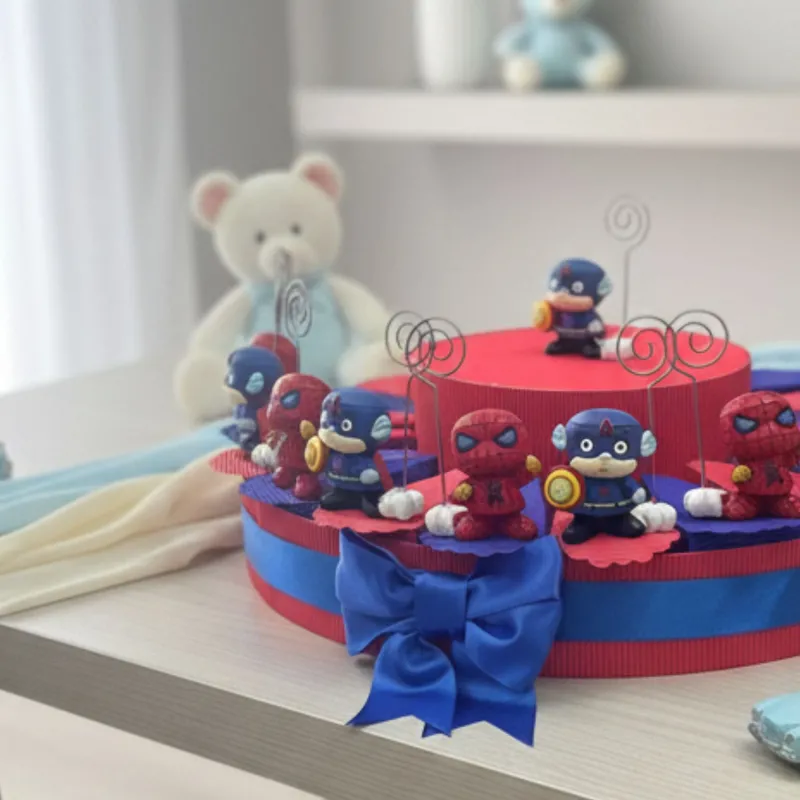 Torta Bomboniera Portafoto Supereroi Baby Memoclip