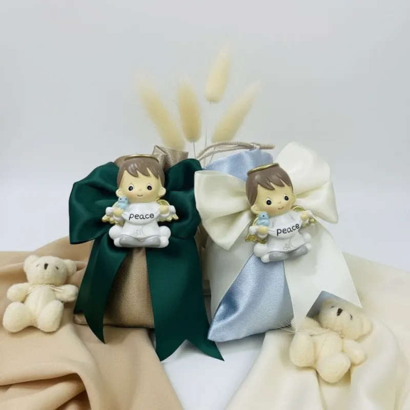 Bomboniera Sacchetto con Magnete Angioletto - collezione angeli del mondo