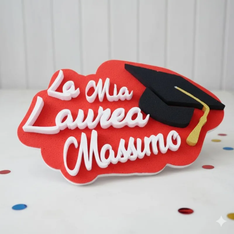 La mia Laurea con Nome in Polistirolo Personalizzati