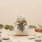 Portachiave Albero della Vita Cuori Bronze su Sacchetto Confettata