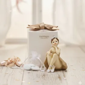 Statuina Maxi Ballerina Princess Ivory Bomboniere Confezionate
