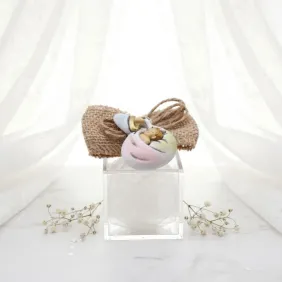 Magnete Santo Battesimo Bimba Bomboniere Con Confetti Plexiglass