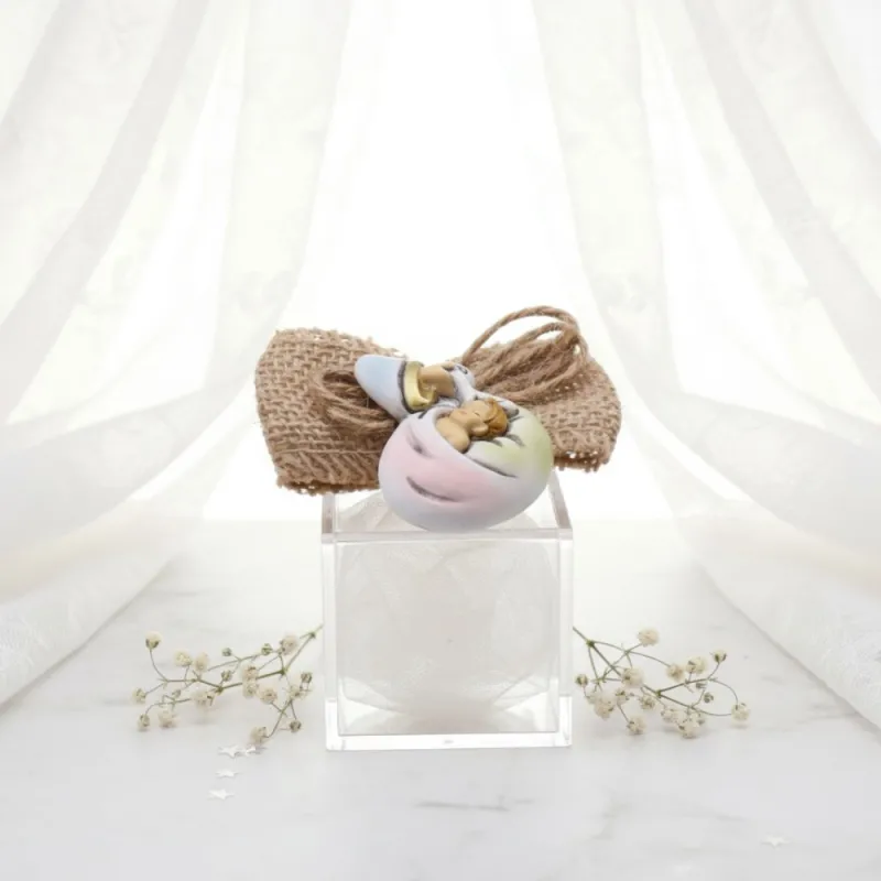 Magnete Santo Battesimo Bimba Bomboniere Con Confetti Plexiglass