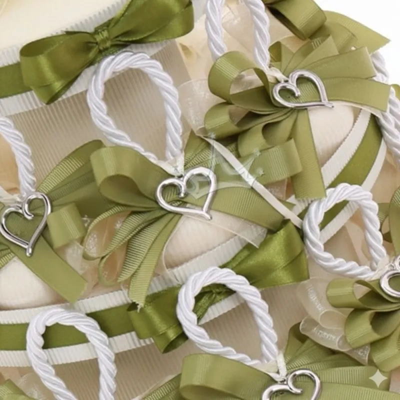 Torta 20 pz Appendini Saponi Profumati con Ciondolo Cuore