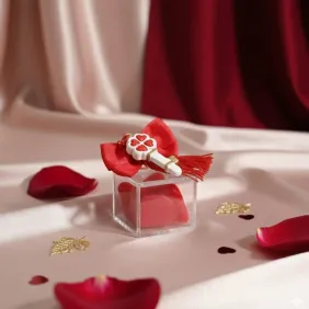 Chiave Quadrifoglio con Nappina Bomboniere Con Confetti Plexiglass