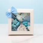 Scatola Confettata e Caramelle Celeste "Romantic Box"