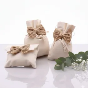 Sacchetto Fiocco in Juta Country con Confettate