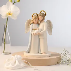 Bomboniere Battesimo su Torta Portaconfetti - Statuina Holy Family