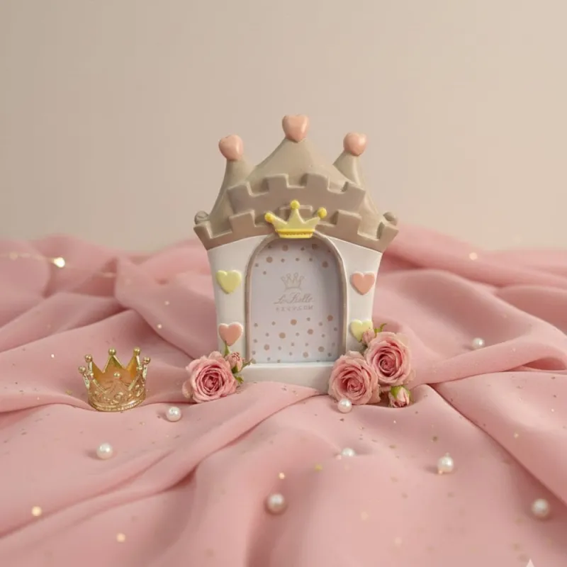 BOMBONIERA BATTESIMO Principessa  Portafoto Castello
