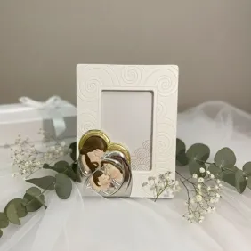 BOMBONIERA Sacra Famiglia Portafoto Matrimonio Battesimo Confezionata