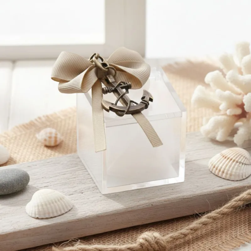 Portachiave Ancora Bronze Compleanno Marino su Plexiglass