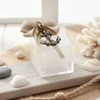 Portachiave Ancora Bronze Compleanno Marino su Plexiglass