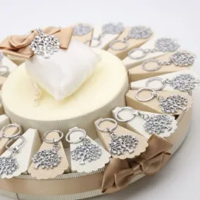 Bomboniera Albero delle Farfalle Portachiavi Torta Matrimonio Battesimo Comunione