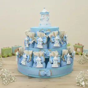 Carillon Bimbo Bomboniere Confezionate Torta 25 Sacchetti Calamite