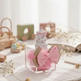 Carillon Statuina Bimba su Plexiglass con Confettata
