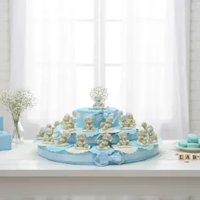 Torte Bomboniere Nascita Battesimo con Statuina Orsettino NinnaNanna Baby Shower Confettata