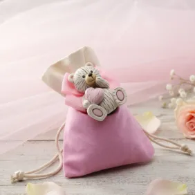 Magnete Bimba orsetto Dolce Cuore Sacchetti Bomboniere Confezionate