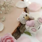 Magnete Fai da te Orsetto con cuore Bomboniere Bimba