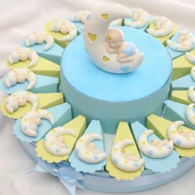 Torta Bomboniere Nascita Maschio Dolce Bimbo Dormiglione