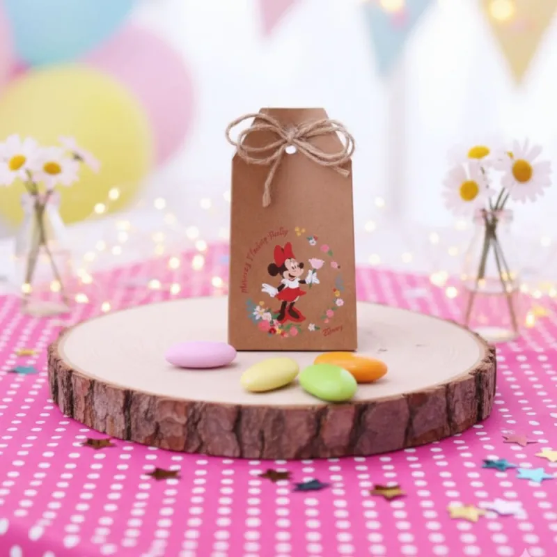 Bomboniera Nascita Bimba Astuccio Minnie Disney con confetti.
