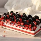 Bomboniere Compleanno Topolino Orecchie Astuccio Classic rosso e nero con Confetti