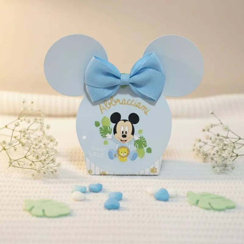 Astuccio portaconfetti Baby Mickey "Abbracciami" nascita bimbo. bomobniere disney