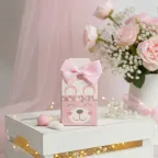 Tag portaconfetti My little Bear con confetti e bigliettino
