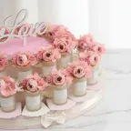 Confettata di fiori su candele profumate Matrimonio Comunione Battesimo