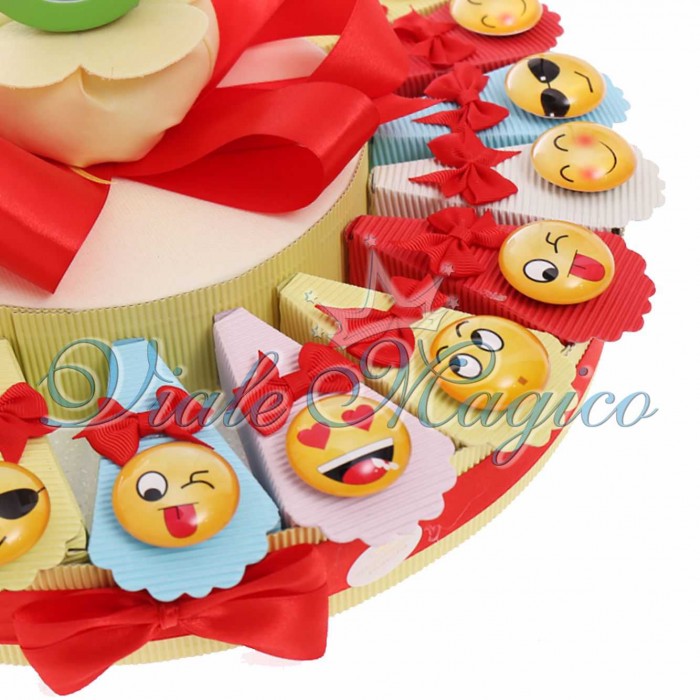 Bomboniere Compleanno Offerte Torta Confetti con Magnete Smile Bomboniere Compleanno Offerte Torta Confetti con Magnete Smile